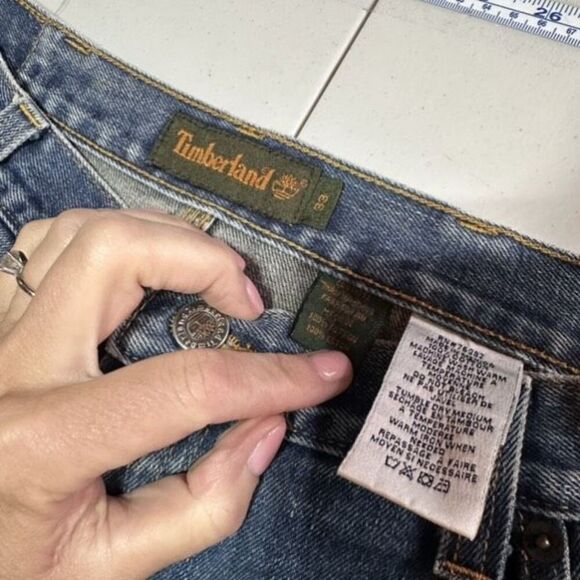 Vintage Y2K Timberland Mens Utility Baggy Loose Fit Carpenter Jeans Size 33 x 32 - Picture 12 of 15